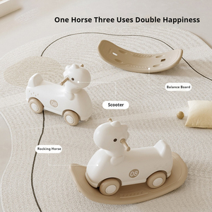 يعزز نمو الطفل <span class=keywords><strong>3</strong></span> في 1 ألعاب هزازة حصان أطفال ركوب هزاز متعدد الوظائف - Product Image 3