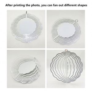 Tourniquet à vent de sublimation 10 pouces vierge double face en aluminium pour jardin, supports vierges pour tourniquets à vent de sublimation 10 pouces - Product Image 3