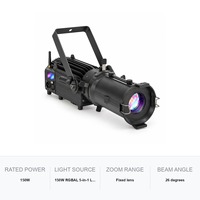 Projecteur LED profilé 150W 5 couleurs RGBAL fixe 26 degrés avec fente Gobo et DMX sans fil pour le théâtre