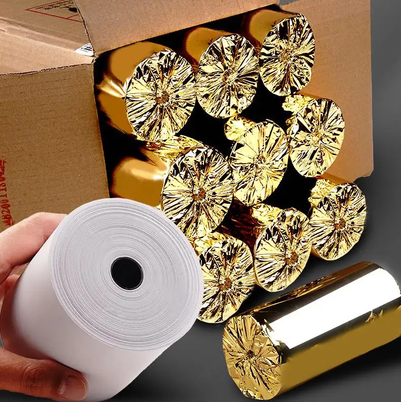 קבלת נייר לחמניות תרמית נייר לחמניות לוגו סימנים מסחריים מפעל סיטונאי מחיר תמיכה הדפסת 2 1/4x40 Mm מדפסת תרמית