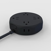 Stop Kontak Pintar Standar Amerika 3 Lubang 15A 1 USB 2 USB-C Bahan Tahan Api Kabel 1.5m Pengisian Cepat Rumah Tangga
