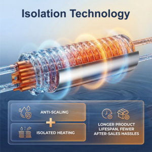 Calentador <span class=keywords><strong>de</strong></span> Agua Eléctrico Instantáneo <span class=keywords><strong>de</strong></span> Plástico con Indicador LED <span class=keywords><strong>de</strong></span> Código <span class=keywords><strong>de</strong></span> Error Integrado para Ducha, Sin Tanque, para Casa y RV - Product Image 3