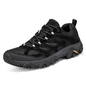Chaussures de marche sportives légères unisexes, semelle intermédiaire en EVA amortissante, semelle extérieure en caoutchouc antidérapante, empeigne en mesh, fermeture à lacets, doublure en coton - Product Image 2