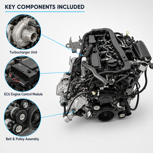 Ensemble moteur avec turbo, qualité d'origine, d'occasion, 4 cylindres, 2143 cm³, injection directe, CDI, diesel, qualité originale, testé avant expédition - Product Image 1