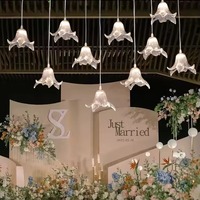 Lustre de mariage en fer LED AC transparent, design lys, pour la décoration de plafond de scène et de salle de banquet
