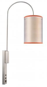 Modern Round <b>LED</b> Reader Wall Lamp Stainless Steel and Fabric Shade for Hotel Home Living <b>Room</b> Wall Mounted - Product Image 2