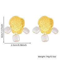 Collier pendentif cercle irrégulier à la mode européenne et américaine, bague en perles fines, boucles d'oreilles en or, ensemble de bijoux polyvalents pour femmes