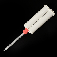 Tube vide de 50 ml pour colle époxy bi-composant, rapport 1:1, avec seringue de distribution AB en plastique et piston