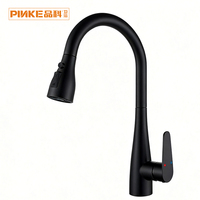 Robinet de cuisine moderne 3 voies à monter sur comptoir, en acier inoxydable brossé, avec douchette extractible rotative en céramique, eau chaude/froide, pour hôtel