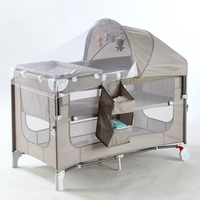 Lit de voyage pliable pour bébé, berceau vibrant, lit d'appoint, parc de jeu, berceau de voyage, design européen portable