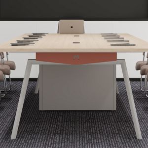 <span class=keywords><strong>Mesa</strong></span> de conferencia de <span class=keywords><strong>pie</strong></span> de acero de estilo industrial ligero <span class=keywords><strong>con</strong></span> <span class=keywords><strong>pie</strong></span> <span class=keywords><strong>central</strong></span> para <span class=keywords><strong>mesa</strong></span> de reuniones de negocios de varias personas - Product Image 6