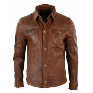 เสื้อหนังสำหรับผู้ชายเสื้อหนังใส่สบายดีไซน์ตามสั่ง - Product Image 1