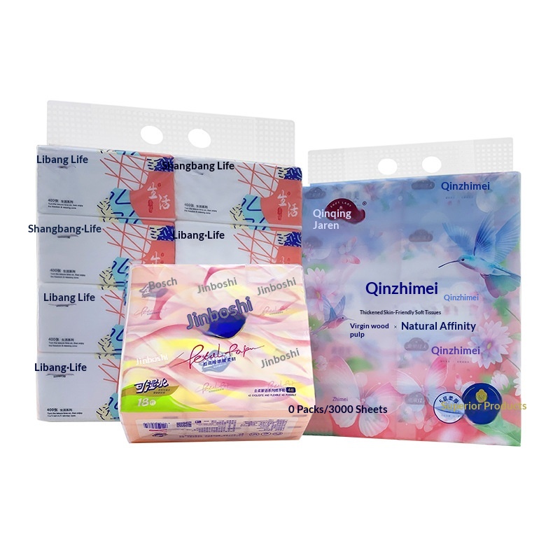 Customized Toilet Paper Packaging Bag Pull-Out Soft Towel Tissue Roll with Color Printing Composite Film for Personal Care