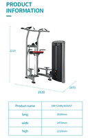 Machine professionnelle de musculation à charge guidée pour tractions et dips, idéale pour les exercices des bras – Prix de gros