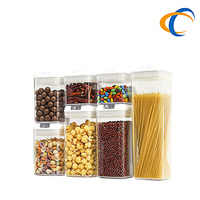 Ensemble de contenants alimentaires multifonctionnels carrés hermétiques en plastique, bocaux sous vide 500ml/800ml/1200ml pour le garde-manger de la cuisine
