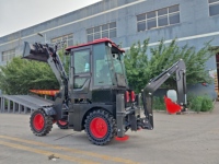 WZ15-10 4WD Compact Backhoe Loader Mini Loader Backhoe untuk Pertanian, Konstruksi, dan Lanskap