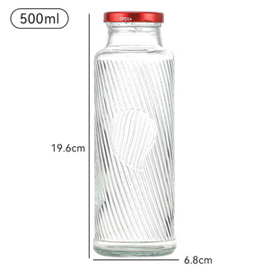 Bouteilles en verre pour jus, boissons, lait, miel, à large ouverture, <span class=keywords><strong>moins</strong></span> chères, 235 ml, 350 ml, 500 ml, avec couvercles en métal - Product Image 5