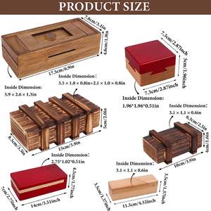 Casse-tête mystère mystère boîte-cadeau en bois Secret <span class=keywords><strong>Escape</strong></span> Room Puzzle mystère Puzzle boîte Rompecabezas pour <span class=keywords><strong>adulte</strong></span> - Product Image 2