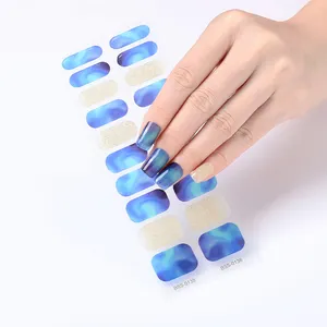 Tiktok Hot Sell Factory Supplier Semi Cured Gel Nail Strips Uv Sailormoom Nail Stickers Product Nails Sticker