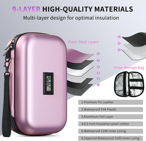 Estuche Portátil para Almacenamiento de Insulina, Bolsa Refrigeradora Médica, Organizador, Estuche de Viaje para Insulina con Pantalla de Temperatura - Product Image 1