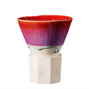 Ensemble de tasses et d'assiettes à café en céramique turque du Moyen-Orient, fabriquées à la main et au four, avec effet de changement de couleur - Product Image 6