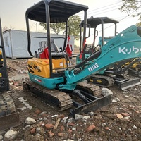 Mini-excavatrices d'occasion Kubota d'origine japonaise de 1,8 tonne, mini-excavatrice Kubota U17, excavatrice sur chenilles hydraulique de 1 tonne