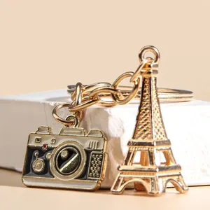 Men Máy Ảnh Móc Khóa Sáng Tạo Kim Loại Sắt Thủ Công Mỹ Nghệ Tháp <span class=keywords><strong>Eiffel</strong></span> Mô Hình Vòng Chìa Khóa Cho Bạn Bè Phụ Nữ Người Đàn Ông Quà Tặng Đồ Trang Sức - Product Image 6