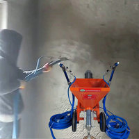 Mesin Semprot Plester Dinding Otomatis R8 Berkualitas Tinggi, Portable, untuk Semprotan Mortar Semen, Pelapis Tahan Api Tebal, Pompa Sekrup