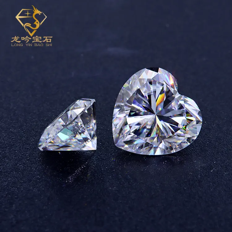 Junyuan 보석 CVD 다이아몬드 1 캐럿 D VS1 하트 다이아몬드 느슨한 실험실 다이아몬드 IGI