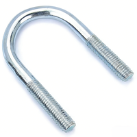 Boulon en U en acier au carbone de taille personnalisée, tête hexagonale, zingué, classe 8.8, pour serre-câbles et support structurel M8*76*160mm