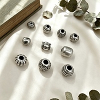 Perles ovales en argent plaqué cuivre, perles en forme de baril, perles individuelles, accessoires et ornements à la mode