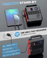 Démarreur de saut Portable pour véhicule 12V avec compresseur d'air pompe à pneu de vélo Dc démarreur de saut Portable avec compresseur d'air