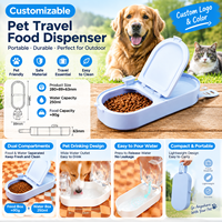 Bouteille d'eau portable en silicone pour chien, pliable, pour les promenades, la randonnée et les voyages en extérieur