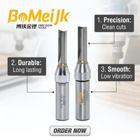 BoMeiJK TCT 2 Flute 45 Helix Straight Router Bit Multi-Material Carbide Cutter for Wood & Plastic ODM OEM Customizable HRC65