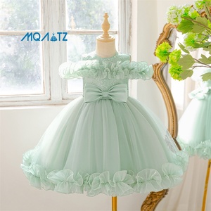 Robe de soirée élégante pour filles, tutu de princesse, col rond, costume de cosplay formel pour enfants de 6 ans, vêtements de fête - Product Image 1