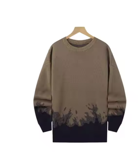 2025 hombres de alta calidad Casual cómodo Otoño Invierno esencial de punto de manga larga cálido suelto 100% Cachemira ODM Anti-retráctil - Product Image 2