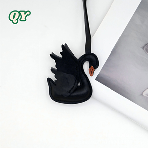 QY Luxury Handmade Swan PU <b>Leather</b> <b>Keychain</b> Elegant Handbag Charm Fashion Pendant Gift for Women - Product Image 3