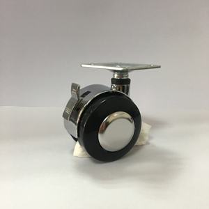 Möbel rad 1,5 Zoll 2 Zoll Zink legierung Motorhaube mit M6 M8 Metall gewinde 30mm Chrom Radlauf rolle - Product Image 4