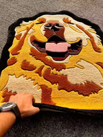 Tapis tufté 3D personnalisé fait main, tout design, vente en gros, tapis et carpettes grand format pour salon, thème anime, avec logo, en acrylique et laine à poils longs