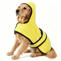 Peignoir pour chien personnalisé à séchage rapide, serviette de bain douce et chaude pour chien, peignoir réglable pour chien