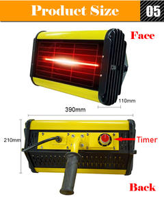 Lámpara de calentador de pintura de mano de 1100W, luz efectiva para hornear para el cuidado del automóvil, equipo Premium - Product Image 5