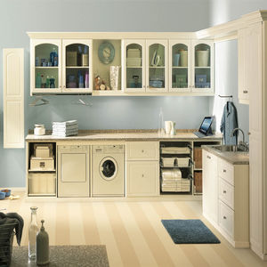 Armoire à linge shaker de conception simple armoire à linge laquée armoire à linge multifonction avec laveuse et sécheuse - Product Image 6