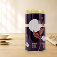Boîtes d'emballage cadeau en étain rondes avec logo personnalisé pour biscuits, bonbons, chocolat, aliments, café