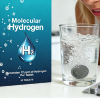 Tablet Hidrogen H2 Molekul Konsentrasi Tinggi 12PPM 100% Herbal Alami Antioksidan untuk Air Minum