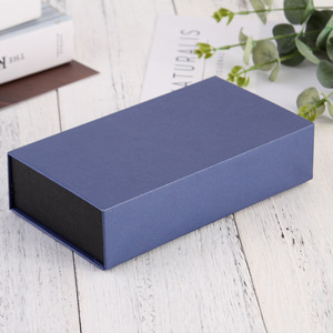 Cajas de regalo de embalaje de cartón rígido en forma de <span class=keywords><strong>libro</strong></span> <span class=keywords><strong>azul</strong></span> de lujo papel Kraft inserto de espuma EVA Hardware afeitadora embalaje de crema de afeitar - Product Image 2