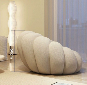 Chaise longue capitonnée moderne, canapé d'appoint incurvé, fauteuil rembourré pour salon et chambre à coucher - Product Image 6