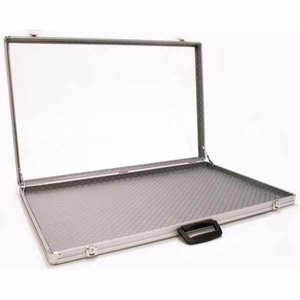 Vetrina <span class=keywords><strong>Portatile</strong></span> Rigida in Alluminio con Coperchio in Acrilico per Gioielli, Carte MTG e Carte Collezionabili - Product Image 2