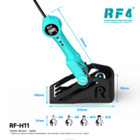 Pistolet à air chaud intelligent RF4 H11 avec buse détachable et rangement 500 ℃   Chauffage concentré léger et portable pour la réparation de tablettes