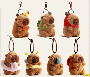 Handmade dệt kim capibara Crochet Keychain dễ thương móc động vật đồ chơi cho sinh nhật capybara búp bê Keychain - Product Image 1