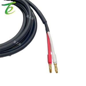 โอห์มหัวคู่กล้วยปลั๊กคู่สายสัญญาณเสียง1-2ของลำโพงเครื่องขยายเสียงสำหรับเวทีการบินพร้อมสายเชื่อมต่อลำโพง2 - Product Image 4